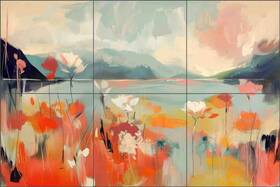 Artwork On Tile Ob-orl25310-13cs Flower Backsplash Irena Orlov Floral Art Ceramic Mural Ob-orl25310-13