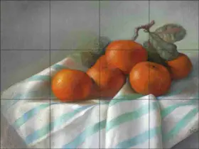 Ob-wr010cs Artwork On Tile Orange Backsplash Wilder Rich Fruit Art Ceramic Mural Ob-wr010