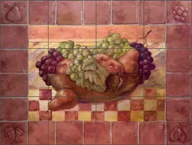 Ob-wr718cs Artwork On Tile Fruit Backsplash Wilder Rich Kitchen Art Ceramic Mural Ob-wr718