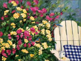 Pov-cwa013cs Artwork On Tile Bluebird Floral Backsplash Carol Walker Art Ceramic Mural Pov-cwa013
