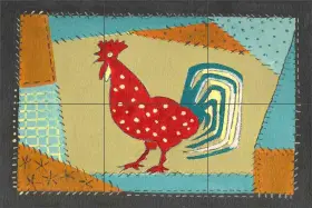 Pov-rja007cs Artwork On Tile Rooster Backsplash Ramona Jan Art Ceramic Mural Pov-rja007 Pov-rja007cs Artwork On Tile Rooster Backsplash Ramona Jan Art Ceramic Mural Pov-rja007