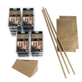 Aspect 764890406518 3x6-inch Brushed Champagne Long Grain Metal 15-square Champagne/l