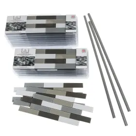 A5574 Aspect Peel And Stick Matted Glass Backsplash Kit In Rustic Clay For Kitchen Bat