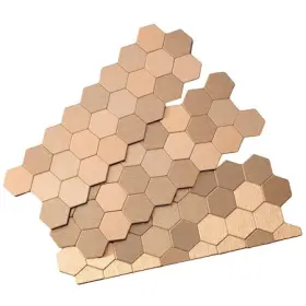 A9851 Aspect Metal Backsplash 11x4 Honeycomb Bru Pk 3