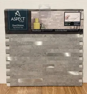 Ac0-04 Aspect Ac004 2 Metal And Composite Peel Stick Backsplash Tiles