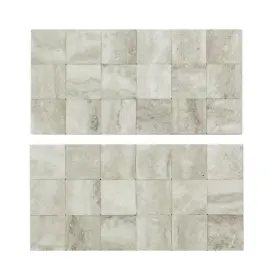 Ac009 Aspect Peel Stick Tile Backsplash Bone Porcelain Metal Composite 12x12in Diy Wall Panel
