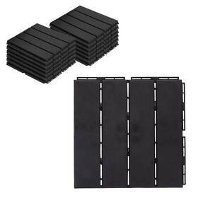Asteroutdoor Aopb10p-g Interlocking Deck Tiles 12 Inch X 10 Pcs