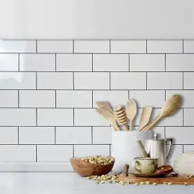 Auliget 313054952974 100-piece Polished White Thick Pvc Peel And Stick Backsplash 3 Inch X 6 Wa Auliget 313054952974 100-piece Polished White Thick Pvc Peel And Stick Backsplash 3 Inch X 6 Wa