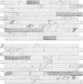 Wt0201b020a Auliget 20 Sheets Faux Stone Peel And Stick Backsplash White Marble Look Pvc Wa Wt0201b020a Auliget 20 Sheets Faux Stone Peel And Stick Backsplash White Marble Look Pvc Wa