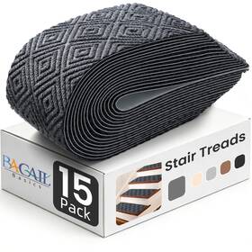Bagail Basics 975621349408 15 Pack Non-slip Stair Treads For Wooden Steps 8 Inch X30 Peel And Stick