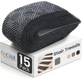 Bagail Basics 975621349408 15 Pack Non-slip Stair Treads For Wooden Steps 8 Inch X30 Peel And Stick