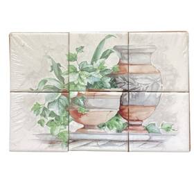 Banan Appeal 17013dm 13 Inch X 8.5 Terracotta And Ivy Pots Urn Glossy White Ceramic Tile Mosaic Eden