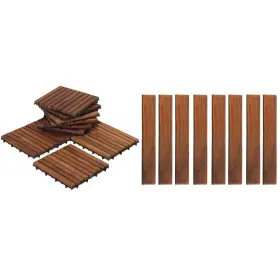 Bare Decor 689850158866 Ez-floor Interlocking Teak Wood Flooring Tiles And End Pins Set Of 10 Bare Decor 689850158866 Ez-floor Interlocking Teak Wood Flooring Tiles And End Pins Set Of 10