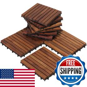 Bare Decor B014s7jpco Ez-floor Interlocking Flooring Tiles In Solid Teak Wood Oiled Finish