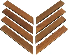 Bare-wf2011 Bare Decor Ez-floor Corner Trim Piece Interlocking Flooring In Solid Teak Wood