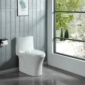 Bathin Inc 850050546603 Abruzzo Dual-flush One-piece Toilet 1.1/1.6 Gpf