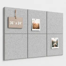 Jzbb-0001 Baysola Large Cork Boards For Walls 36 Inch X 24 Self Adhesive Felt Wall Tiles Ide