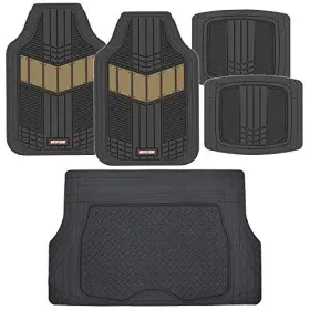 Mt-688-bg-mt-884 Bdk Dualflex Heavy Duty Rubber Auto Car Floor Mats With Cargo Beige