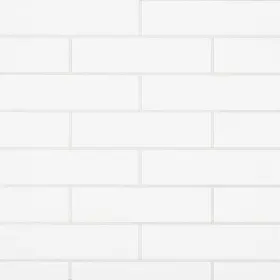 Bedrosians 689195701727 Traditions 3 Inch X 12 Glossy Ceramic Tile White 50-pack 12.59 Sf