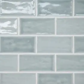 Bedrosians 689195815356 Marin 2.5 Inch X 5 Ceramic Wall Tile Misty Blue 60-pack 5.38 Sf