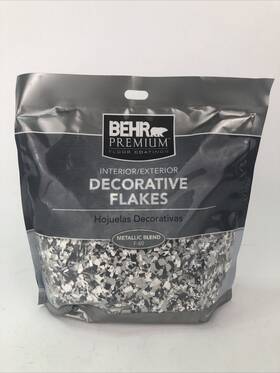 Behr 678885050597 Premium Interior Exterior Decorative Flakes F-60 Metallic Gray 1 Lb Bag New