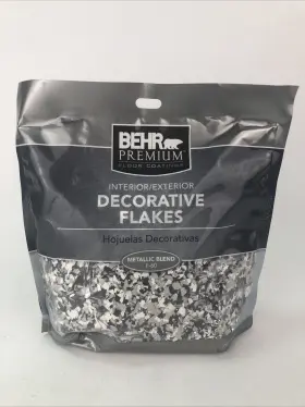 Behr 678885050597 Premium Interior Exterior Decorative Flakes F-60 Metallic Gray 1 Lb Bag New