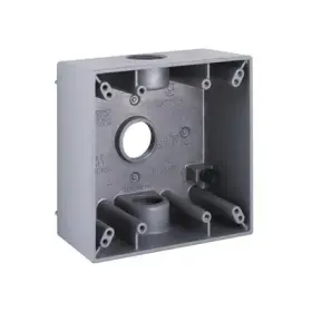 5341-0 Bell Outdoor 12 Pack - 2-gang Weatherproof Box 3 3/4 Inch Threaded Outlets Gray