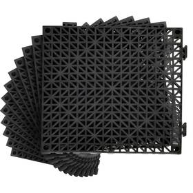Bestivep 133923-24-bestivep 50 Pack 12 Inch X Splicing Drainage Mats Pvc Interlocking Floor Tiles