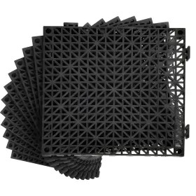 133923-24-bestivep Bestivep 50 Pack 12 Inch X Splicing Drainage Mats Pvc Interlocking Floor Tiles