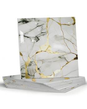 Bestwoo Bw-2025b-b001 10 Sheets Marble Peel And Stick Backsplash Tile 12 Inch X12 Waterproof Pvc Self