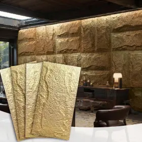Besutosera-bjb011 Besutosera Stone 3d Wall Panels 4-pack Pu 23.6 Inch 47.2 Paneling For Int