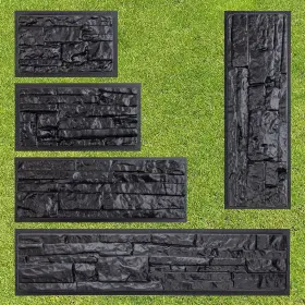 Betonex 608011724061 5 Pcs Abs 2mm Plastic Molds For Concrete Plaster Wall Stone Tiles Mo