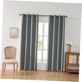 Binfeishijia 797442148253 Blackout Curtains Used For Heat Insulation 52 Inch W X 54 L Pack Of 2 Iron-grey