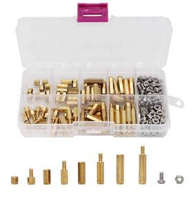 Binifimux Cf-214 200pcs M3 Hex Brass Spacer Standoff Srcrews Nuts Copper Tone