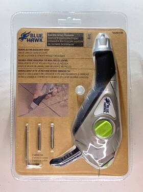 Blue Hawk 820909701361 Electric Grout Remover Model Pt31103 Includes 2 Carbide Tips