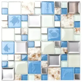 Tstnb11 Blujellyfish Beachy House Wall Tile Marine Animals Icon For Backsplash Bath Shower Pack Of 5 Tstnb11 Blujellyfish Beachy House Wall Tile Marine Animals Icon For Backsplash Bath Shower Pack Of 5