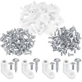 Bnnrjia Tus-017 60 Pcs Pcb Board Mounting Feet With Screws White L Shape Circuit
