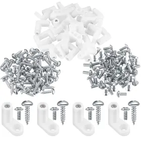 Tus-017 Bnnrjia 60 Pcs Pcb Board Mounting Feet With Screws White L Shape Circuit