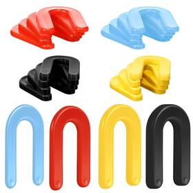 Boao Wad-boao-1740165 200 Pcs Horseshoe Shims Plastic One Size Black Red Yellow Blue Marble