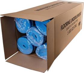 Brand Be T Laminate Vfub-500 3in1 Vapor Barrier Flooring Underlayment Without Verlap And Pre-attached Tape Blue