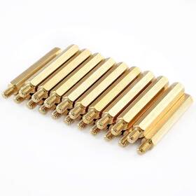Brand Hxchen 210127 20pcs M4 X 35mm 6mm Male Female Thread Brass Hex Standoff Spacer Screws