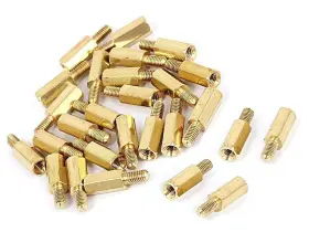 43398-19259 Brand Luomorgo M3 Male To Female Thread Brass Hex Standoff Pillar X10 6mm Gold