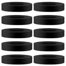 Brand Sliverdew 543527 10 Pack Round Rubber Washers Black 1-1/2 Inch Od X 1/2 Id 3/8 Thickness