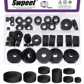 Brand Swpeet 3253 40pcs 8 Sizes Round Spacer Assortment Kit 6/7/8/10/15/20mm Anti
