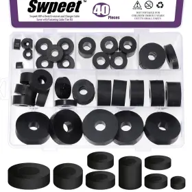 3253 Brand Swpeet 40pcs 8 Sizes Round Spacer Assortment Kit 6/7/8/10/15/20mm Anti