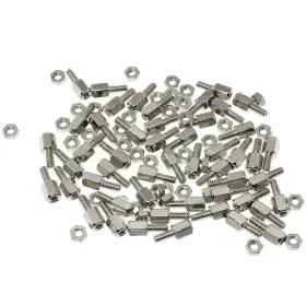 Ps-bhssshs-50-td Brand Taodan 50pcs Brass Hex Standoff Spacer Screws Stud 4#-40 6 6mm With 50