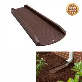 3011-12 Branded Amerimax 2 Inch H X 11 W 24 L Vinyl Splash Block Brown