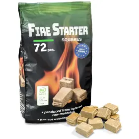 Frstrtrsqr72-fba Branded 72pk Fire Starter Squares Fireplace Grill Bbq Camping Odorless Water Resistant