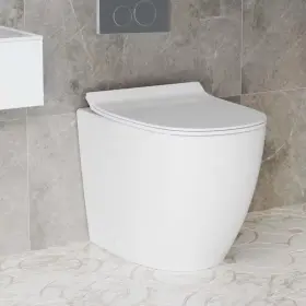 Sm-wk514-01c Branded St. Tropez Back To Wall Concealed Tank Toilet Bowl Bundle In Glossy White