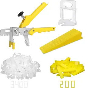 Tsl-118 Branded Tile Leveling System With Plier - 1/16 Inch 3400 Spacers Yellow